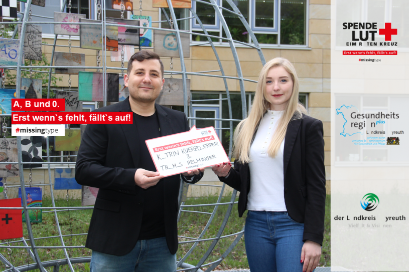Auf dem Foto: Katrin Kürzdörfer (Gesundheitsregion Plus) und Thomas Helminger, verantwortlich für Gesundheitsförderung und Prävention ©Landratsamt Bayreuth