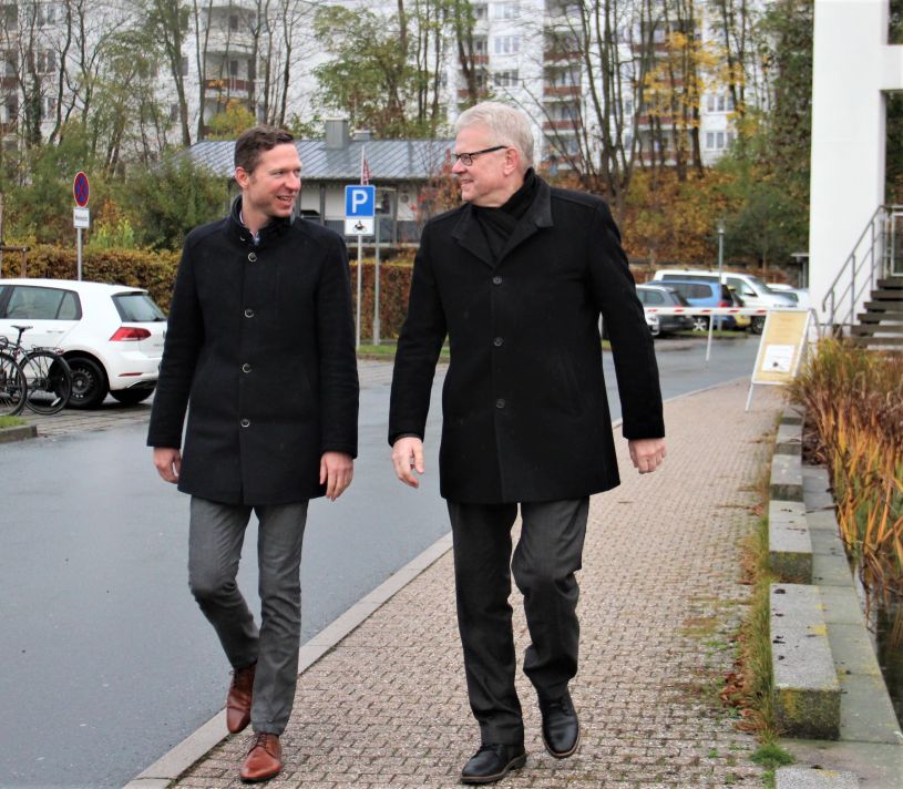 Landrat Wiedemann und Oberbürgermeister Ebersberger